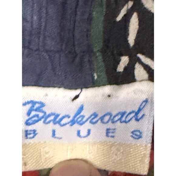 Vintage Backroad Blues Floral Maxi Skirt Womens Size 22 Elastic Waist Boho - Picture 4 of 12